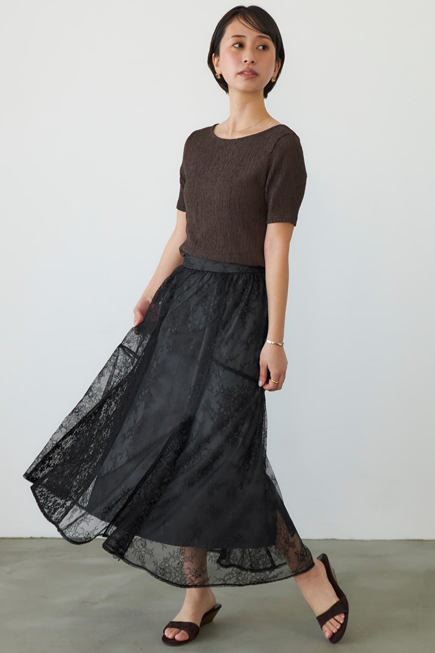 【エストラータ/STRATA】のシアーリンクルハーフスリーブプルオーバー 人気、トレンドファッション・服の通販 founy(ファニー) 　ファッション　Fashion　レディースファッション　Fashion for Women　トップス・カットソー　Cut & Sew Tops　シャツ・ブラウス・オフィスカジュアル　Elegant Blouses & Button-Ups　カジュアルプルオーバー・ニットトップス　Pullovers & Knit Tops / Casual Pullovers　インナー　Innerwear　コンパクト　Compact, Small Size　ショート　Short, Short Length　シンプル　Simple, Minimal　スリーブ　Sleeve, Long Sleeve / Short Sleeve　ドレープ　Drape, Draping Fabric　ハーフ　Half, Half-Length　フロント　Front, Front Design　ベーシック　Basic, Essential　ボトム　Bottoms, Lower Wear　ワイド　Wide, Wide Fit　おすすめ　Recommended / Our Picks　エレガント 上品　Elegant　other-2|ID: prp329100004510959 ipo3291000000032791764