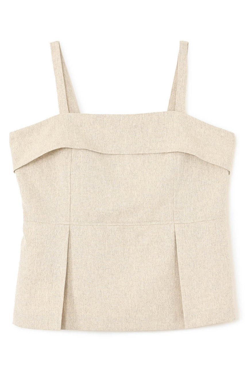 【エストラータ/STRATA】のリネンライクペプラムトップス 人気、トレンドファッション・服の通販 founy(ファニー) 　ファッション　Fashion　レディースファッション　Fashion for Women　トップス・カットソー　Cut & Sew Tops　キャミソール&ノースリーブ　Camisoles & Sleeveless Tops　シャツ・ブラウス・オフィスカジュアル　Elegant Blouses & Button-Ups　インナー　Innerwear　コンパクト　Compact, Small Size　セットアップ　Set-Up, Coordinated Outfit　センター　Center, Center Line　ノースリーブ　Sleeveless, No-Sleeve　バランス　Balance, Style Balance　ビスチェ　Bustier, Corset Top　ペプラム　Peplum, Flared Hem　マニッシュ　Mannish, Boyish　ラップ　Wrap, Wrap Design　 other-1|ID: prp329100004510965 ipo3291000000032906010