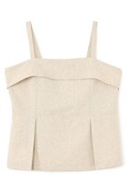 【エストラータ/STRATA】のリネンライクペプラムトップス 人気、トレンドファッション・服の通販 founy(ファニー) ファッション Fashion レディースファッション Fashion for Women トップス・カットソー Cut & Sew Tops キャミソール&ノースリーブ Camisoles & Sleeveless Tops シャツ・ブラウス・オフィスカジュアル Elegant Blouses & Button-Ups インナー Innerwear コンパクト Compact, Small Size セットアップ Set-Up, Coordinated Outfit センター Center, Center Line ノースリーブ Sleeveless, No-Sleeve バランス Balance, Style Balance ビスチェ Bustier, Corset Top ペプラム Peplum, Flared Hem マニッシュ Mannish, Boyish ラップ Wrap, Wrap Design thumbnail ライトベージュ|ID: prp329100004510965 ipo3291000000032906013