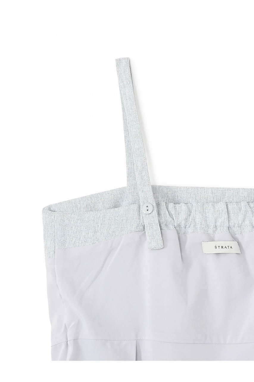 【エストラータ/STRATA】のリネンライクペプラムトップス 人気、トレンドファッション・服の通販 founy(ファニー) 　ファッション　Fashion　レディースファッション　Fashion for Women　トップス・カットソー　Cut & Sew Tops　キャミソール&ノースリーブ　Camisoles & Sleeveless Tops　シャツ・ブラウス・オフィスカジュアル　Elegant Blouses & Button-Ups　インナー　Innerwear　コンパクト　Compact, Small Size　セットアップ　Set-Up, Coordinated Outfit　センター　Center, Center Line　ノースリーブ　Sleeveless, No-Sleeve　バランス　Balance, Style Balance　ビスチェ　Bustier, Corset Top　ペプラム　Peplum, Flared Hem　マニッシュ　Mannish, Boyish　ラップ　Wrap, Wrap Design　other-4|ID: prp329100004510965 ipo3291000000032906024