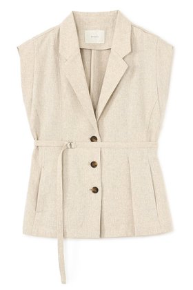【エストラータ/STRATA】のリネンライクテーラードタックジレ 人気、トレンドファッション・服の通販 founy(ファニー) ファッション Fashion レディースファッション WOMEN アウター Coat Outerwear ジャケット Jackets インナー Inner キャミソール Camisole ジャケット Jacket タンク Tank バランス Balance フェミニン Feminine フロント Front ベスト Vest ペプラム Peplum ボトム Bottom マニッシュ Mannish 夏 Summer |ID:prp329100004510966
