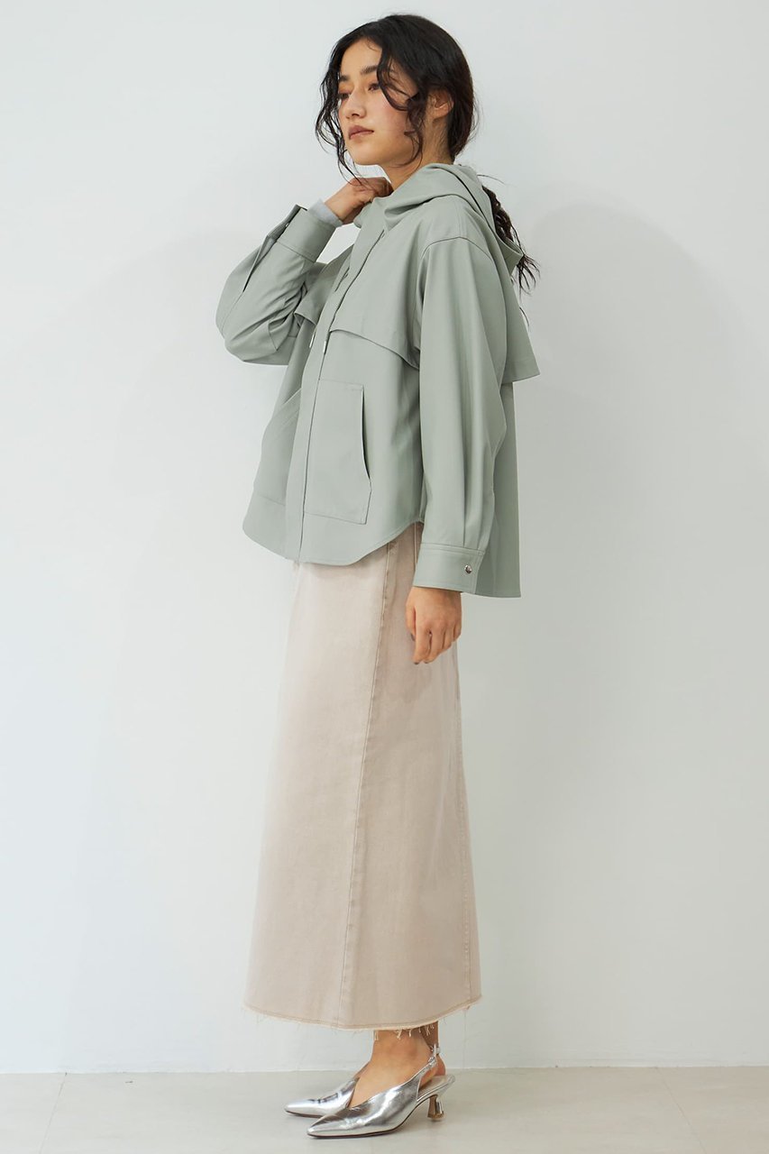 【エストラータ/STRATA】のフェイクレザースタンドフーディブルゾン 人気、トレンドファッション・服の通販 founy(ファニー) 　ファッション　Fashion　レディースファッション　Fashion for Women　アウター　Coat / Outerwear Collection　レディースジャケット・軽アウター　Jackets　ブルゾンジャケット・スポーティアウター　Blouson Jackets　おすすめ　Recommended / Our Picks　ジャケット　Jacket, Outerwear　スポーティ　Sporty, Casual Athletic　デニム　Denim, Jeans Material　トレンド　Trend, Trending Now　パーカー　Hoodie, Parka　フェイクレザー　Faux Leather, PU Leather　フレア　Flare, Flared　ブルゾン　Blouson, Bomber Jacket　ポケット　Pocket, Pocket Detail　ミックス　Mix, Mixed Style　ラウンド　Round, Round Neck　ロング　Long, Long-Length　エレガント 上品　Elegant　冬　Winter / This Winter　春　Spring　秋　Autumn　other-6|ID: prp329100004510967 ipo3291000000032950882