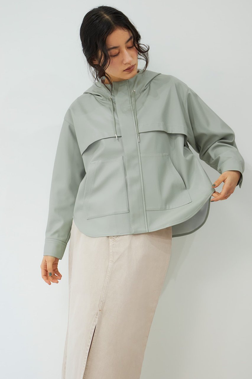 【エストラータ/STRATA】のフェイクレザースタンドフーディブルゾン 人気、トレンドファッション・服の通販 founy(ファニー) 　ファッション　Fashion　レディースファッション　Fashion for Women　アウター　Coat / Outerwear Collection　レディースジャケット・軽アウター　Jackets　ブルゾンジャケット・スポーティアウター　Blouson Jackets　おすすめ　Recommended / Our Picks　ジャケット　Jacket, Outerwear　スポーティ　Sporty, Casual Athletic　デニム　Denim, Jeans Material　トレンド　Trend, Trending Now　パーカー　Hoodie, Parka　フェイクレザー　Faux Leather, PU Leather　フレア　Flare, Flared　ブルゾン　Blouson, Bomber Jacket　ポケット　Pocket, Pocket Detail　ミックス　Mix, Mixed Style　ラウンド　Round, Round Neck　ロング　Long, Long-Length　エレガント 上品　Elegant　冬　Winter / This Winter　春　Spring　秋　Autumn　other-7|ID: prp329100004510967 ipo3291000000032950885