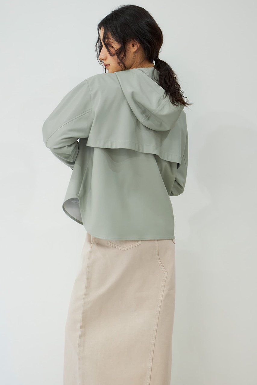 【エストラータ/STRATA】のフェイクレザースタンドフーディブルゾン 人気、トレンドファッション・服の通販 founy(ファニー) 　ファッション　Fashion　レディースファッション　Fashion for Women　アウター　Coat / Outerwear Collection　レディースジャケット・軽アウター　Jackets　ブルゾンジャケット・スポーティアウター　Blouson Jackets　おすすめ　Recommended / Our Picks　ジャケット　Jacket, Outerwear　スポーティ　Sporty, Casual Athletic　デニム　Denim, Jeans Material　トレンド　Trend, Trending Now　パーカー　Hoodie, Parka　フェイクレザー　Faux Leather, PU Leather　フレア　Flare, Flared　ブルゾン　Blouson, Bomber Jacket　ポケット　Pocket, Pocket Detail　ミックス　Mix, Mixed Style　ラウンド　Round, Round Neck　ロング　Long, Long-Length　エレガント 上品　Elegant　冬　Winter / This Winter　春　Spring　秋　Autumn　other-8|ID: prp329100004510967 ipo3291000000032950890