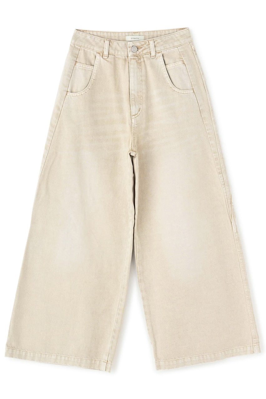 【エストラータ/STRATA】のイレギュラーシームデニム インテリア・キッズ・メンズ・レディースファッション・服の通販 founy(ファニー) 　ファッション　Fashion　レディースファッション　WOMEN　パンツ　Pants　デニムパンツ　Denim Pants　おすすめ　Recommend　デニム　Denim　フェミニン　Feminine　リボン　Ribbon　リメイク　Remake　ロング　Long　ライトベージュ|ID: prp329100004510968 ipo3291000000031861684