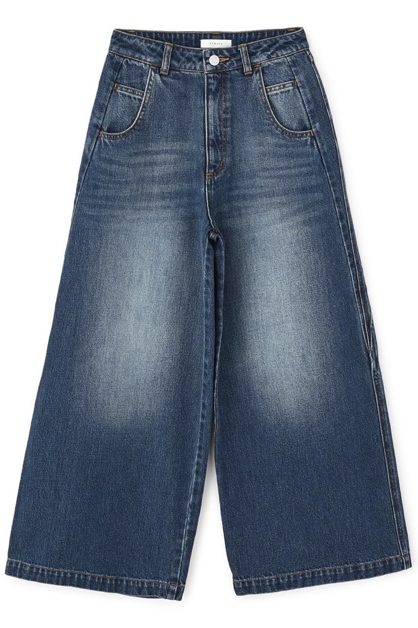 【エストラータ/STRATA】のイレギュラーシームデニム インテリア・キッズ・メンズ・レディースファッション・服の通販 founy(ファニー) 　ファッション　Fashion　レディースファッション　WOMEN　パンツ　Pants　デニムパンツ　Denim Pants　おすすめ　Recommend　デニム　Denim　フェミニン　Feminine　リボン　Ribbon　リメイク　Remake　ロング　Long　インディゴ|ID: prp329100004510968 ipo3291000000031861686