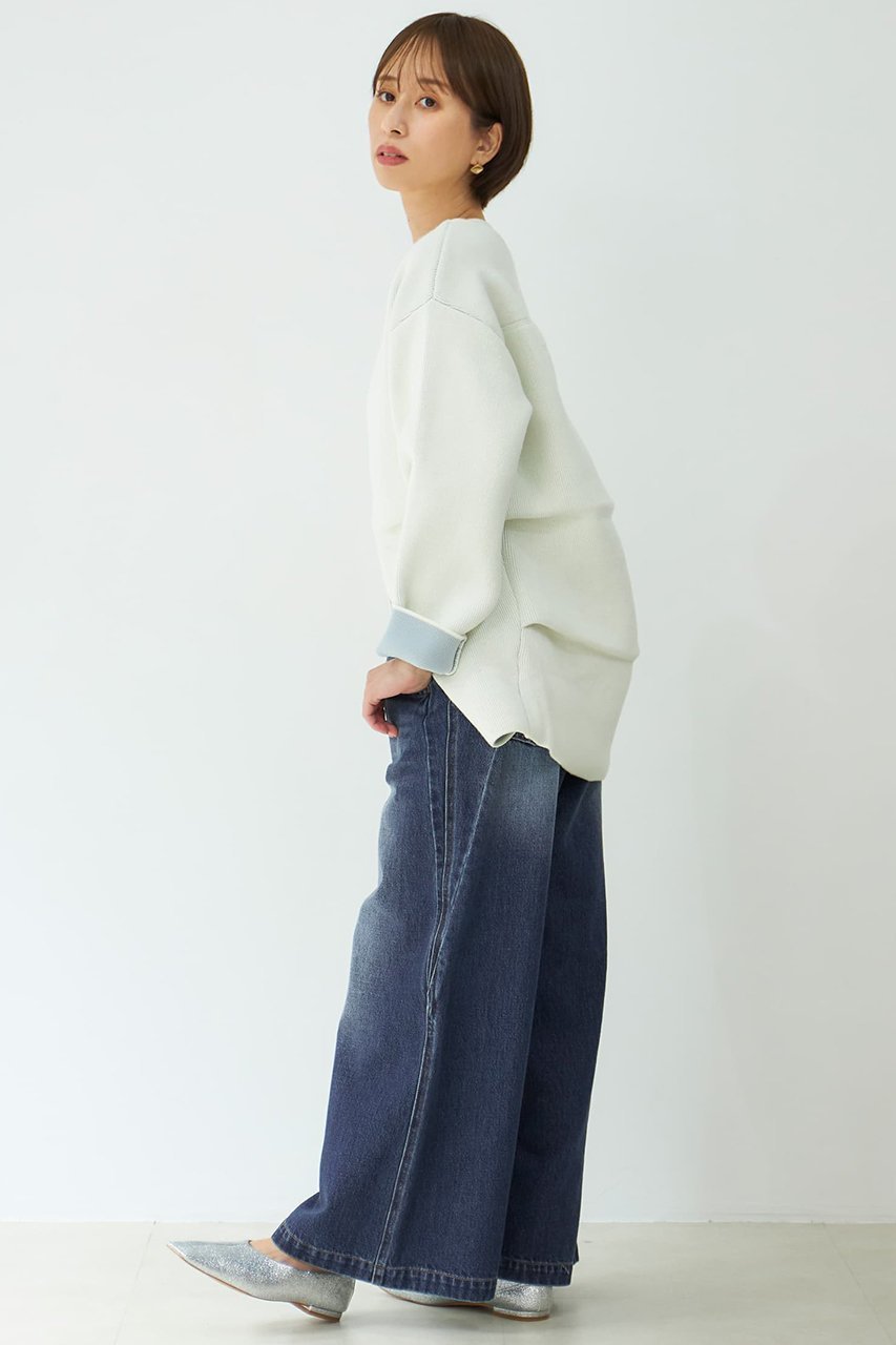 【エストラータ/STRATA】のイレギュラーシームデニム 人気、トレンドファッション・服の通販 founy(ファニー) 　ファッション　Fashion　レディースファッション　Fashion for Women　パンツ　Pants & Trousers　デニムパンツ・ジーンズ・美脚デニム　Denim Jeans & Pants　おすすめ　Recommended / Our Picks　デニム　Denim, Jeans Material　フェミニン　Feminine, Girly　リボン　Ribbon, Bow　リメイク　Remake, Reconstructed　ロング　Long, Long-Length　other-5|ID: prp329100004510968 ipo3291000000032806396