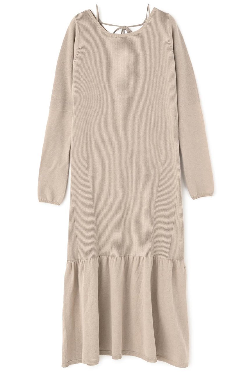 【エストラータ/STRATA】のシアーデザインベルヘムニットワンピース 人気、トレンドファッション・服の通販 founy(ファニー) 　ファッション　Fashion　レディースファッション　Fashion for Women　ワンピース　Dresses　ニットワンピース　Knit Dresses　チュニック　Tunic Tops & Dresses　おすすめ　Recommended / Our Picks　チュニック　Tunic, Long Top　フェミニン　Feminine, Girly　リボン　Ribbon, Bow　ロング　Long, Long-Length　 other-1|ID: prp329100004510969 ipo3291000000032857877