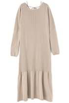 【エストラータ/STRATA】のシアーデザインベルヘムニットワンピース ベージュ|ID: prp329100004510969 ipo3291000000032857880