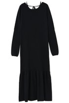 【エストラータ/STRATA】のシアーデザインベルヘムニットワンピース ブラック|ID: prp329100004510969 ipo3291000000032857891