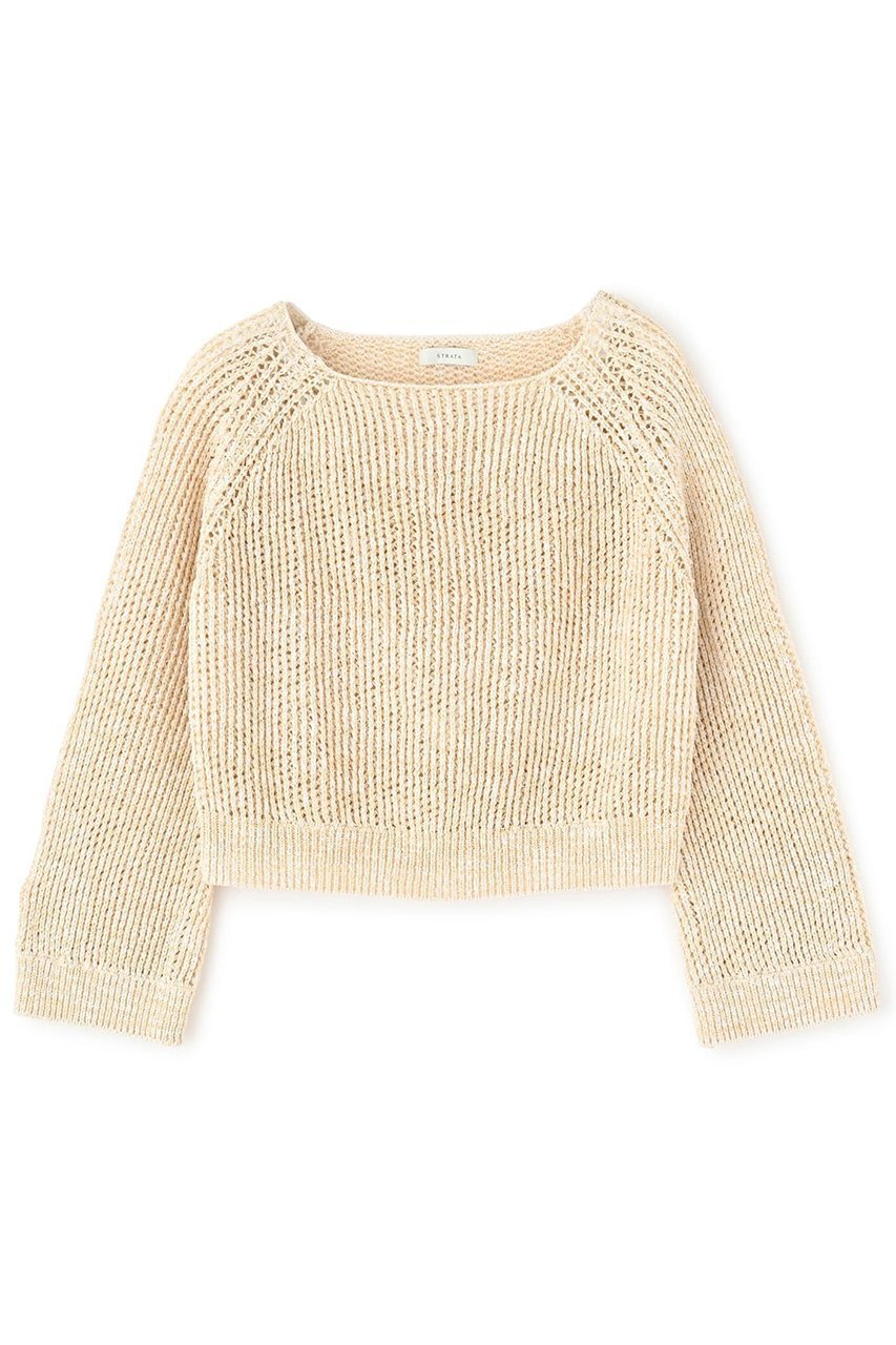 【エストラータ/STRATA】のカラーミックスカスリニット 人気、トレンドファッション・服の通販 founy(ファニー) 　ファッション　Fashion　レディースファッション　Fashion for Women　トップス・カットソー　Cut & Sew Tops　ニット　Knit Tops & Sweaters　カジュアルプルオーバー・ニットトップス　Pullovers & Knit Tops / Casual Pullovers　おすすめ　Recommended / Our Picks　グラデーション　Gradient, Ombre　ショート　Short, Short Length　スリーブ　Sleeve, Long Sleeve / Short Sleeve　フレア　Flare, Flared　ボトム　Bottoms, Lower Wear　ミックス　Mix, Mixed Style　ワイド　Wide, Wide Fit　夏　Summer　春　Spring　S/S・春夏　SS, Spring/Summer, Warm Season　 other-1|ID: prp329100004510970 ipo3291000000032921854