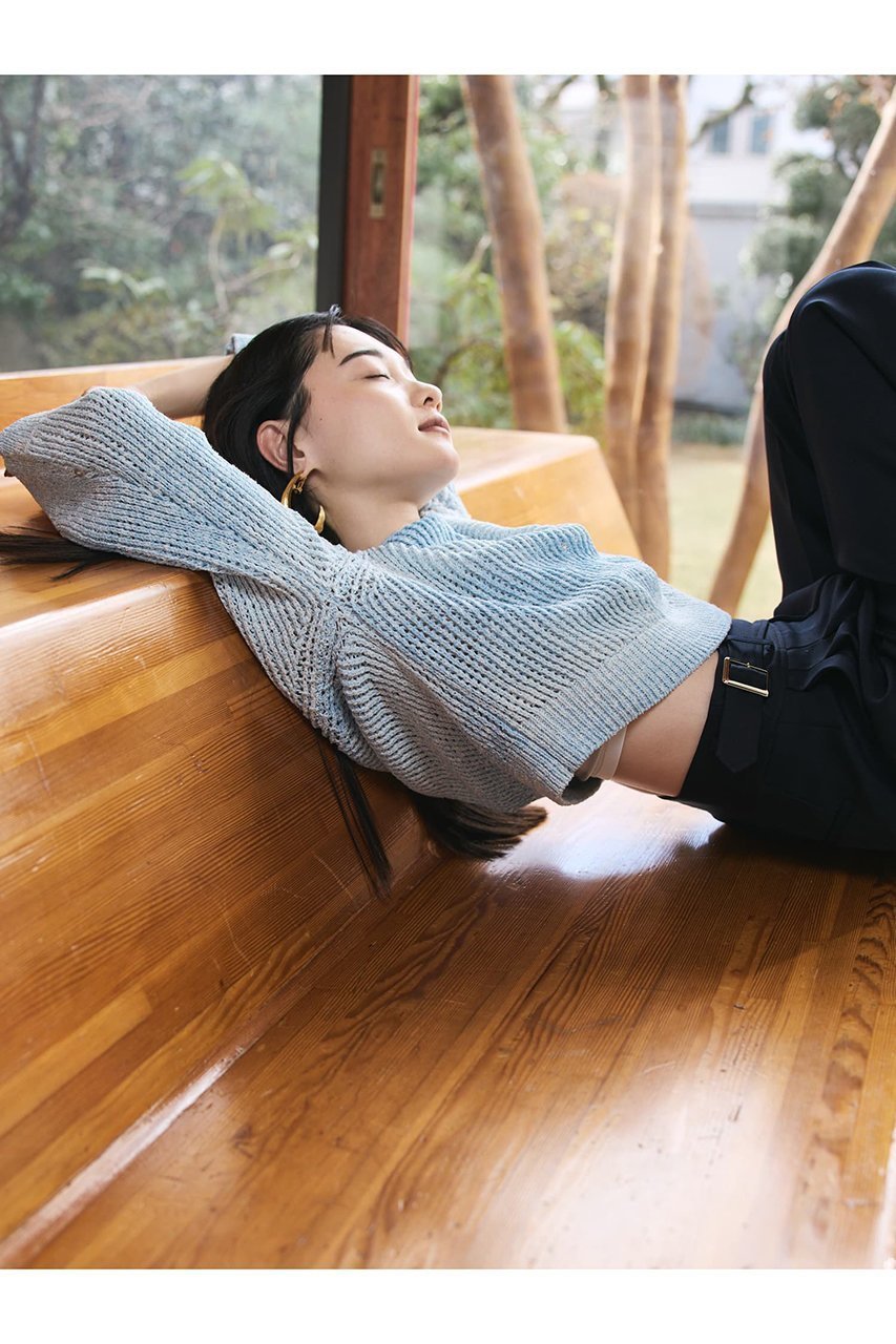 【エストラータ/STRATA】のカラーミックスカスリニット 人気、トレンドファッション・服の通販 founy(ファニー) 　ファッション　Fashion　レディースファッション　Fashion for Women　トップス・カットソー　Cut & Sew Tops　ニット　Knit Tops & Sweaters　カジュアルプルオーバー・ニットトップス　Pullovers & Knit Tops / Casual Pullovers　おすすめ　Recommended / Our Picks　グラデーション　Gradient, Ombre　ショート　Short, Short Length　スリーブ　Sleeve, Long Sleeve / Short Sleeve　フレア　Flare, Flared　ボトム　Bottoms, Lower Wear　ミックス　Mix, Mixed Style　ワイド　Wide, Wide Fit　夏　Summer　春　Spring　S/S・春夏　SS, Spring/Summer, Warm Season　other-5|ID: prp329100004510970 ipo3291000000032921911