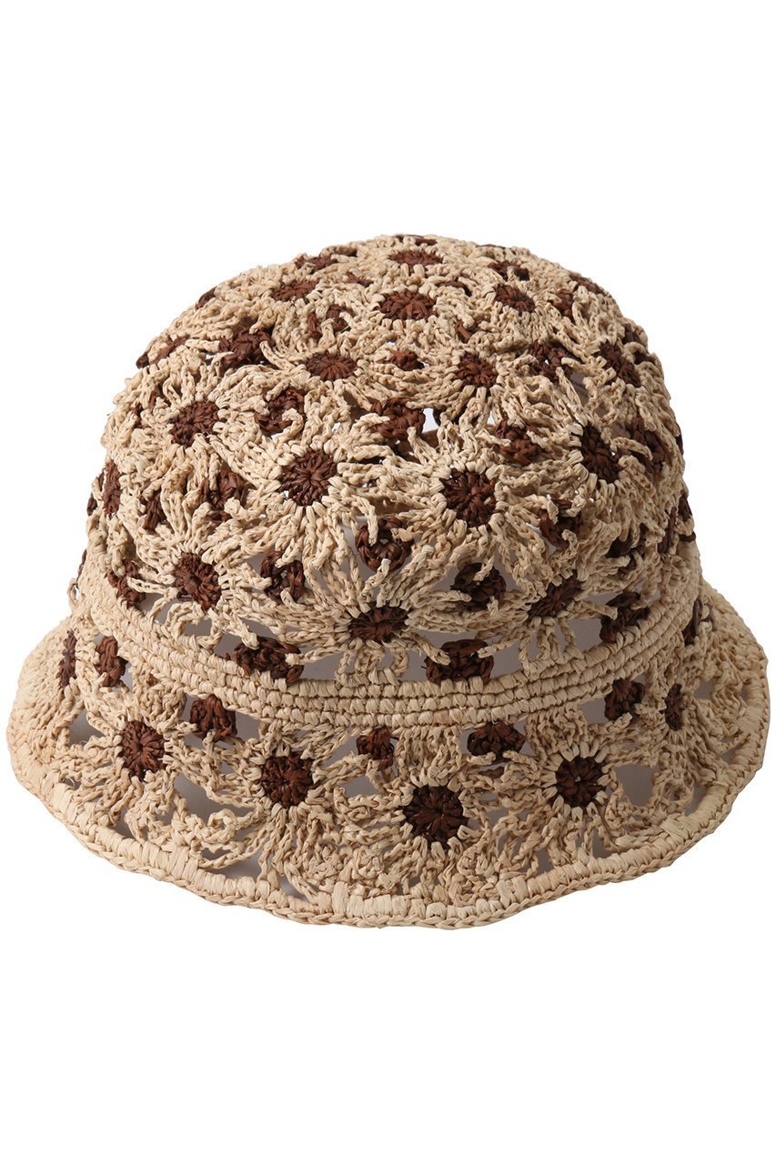 【カタルツィ/CATARZI 1910】のFILICUDI フラワーモチーフラフィアクロシェハット インテリア・キッズ・メンズ・レディースファッション・服の通販 founy(ファニー) 　ファッション　Fashion　レディースファッション　Fashion for Women　キャップ&ハット　Hats & Caps　おすすめ　Recommended / Our Picks　かぎ針　Crochet　コンパクト　Compact, Small Size　サマー　Summer, Summer Style　デニム　Denim, Jeans Material　ドレス　Dress, One-Piece　フォルム　Silhouette, Form　フラワー　Flower, Floral　ポシェット　Pochette, Mini Bag　モチーフ　Motif, Design Theme　ラフィア　Raffia, Natural Straw　夏　Summer　帽子　Hat, Headwear　ナチュラル×ダークブラウン|ID: prp329100004510973 ipo3291000000034952876