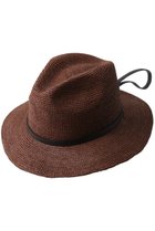 【カタルツィ/CATARZI 1910】のVIGNOLE ストラップ付きラフィアクロシェハット ダークブラウン|ID:prp329100004510974
