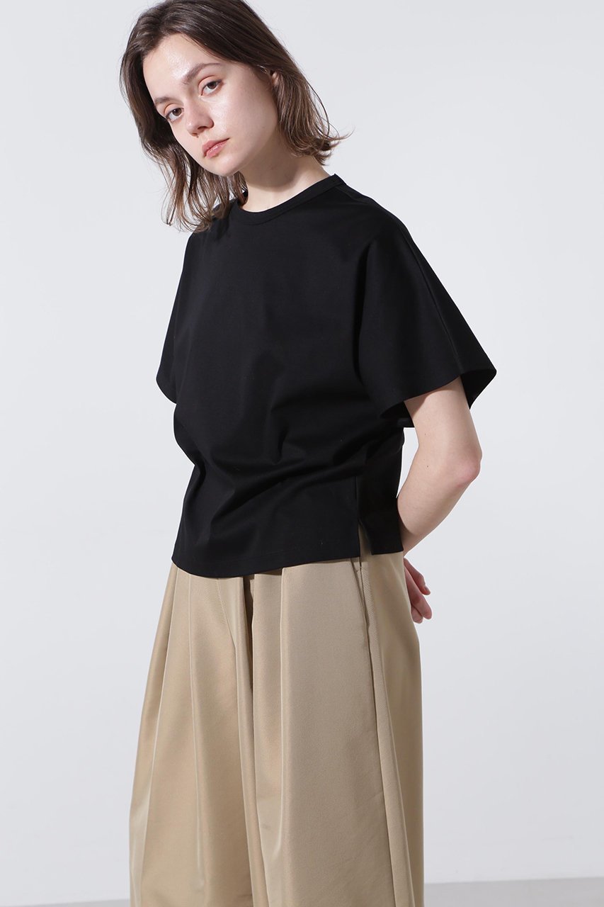 【ヒューエルミュージアム/hueLe Museum】の【hLM】ドルマンスリーブTシャツ 人気、トレンドファッション・服の通販 founy(ファニー) 　ファッション　Fashion　レディースファッション　Fashion for Women　トップス・カットソー　Cut & Sew Tops　シャツ・ブラウス・オフィスカジュアル　Elegant Blouses & Button-Ups　ロングTシャツ・Tシャツ　Longline T-Shirts & Tees　カットソー・ベーシックTシャツ　Cut-and-Sewn Tops / Stretch Tees & Basics　エレガント 上品　Elegant　コンパクト　Compact, Small Size　ショート　Short, Short Length　スリーブ　Sleeve, Long Sleeve / Short Sleeve　 other-1|ID: prp329100004510979 ipo3291000000032847085