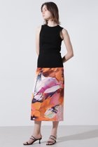 【ヒューエルミュージアム/hueLe Museum】の【hLM】ダブルプリントスカート オレンジ|ID: prp329100004510983 ipo3291000000035191674