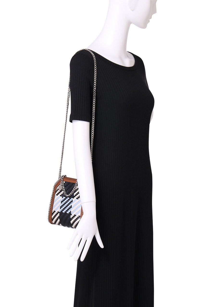 【ステラ マッカートニー/STELLA McCARTNEY】のFalabella Tiny ウーブンチェック2wayミニトートバッグ 人気、トレンドファッション・服の通販 founy(ファニー) 　ファッション　Fashion　レディースファッション　Fashion for Women　バッグ　Bags　おすすめ　Recommended / Our Picks　チェーン　Chain, Chain Strap　フォルム　Silhouette, Form　other-2|ID: prp329100004511042 ipo3291000000032778546