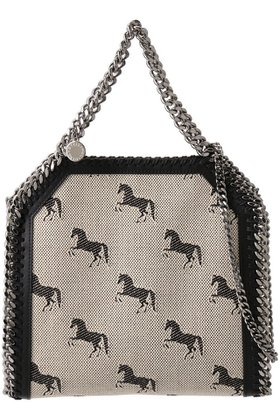 【ステラ マッカートニー/STELLA McCARTNEY】のFalabella Mini ホースジャカード2wayトートバッグ 人気、トレンドファッション・服の通販 founy(ファニー) ファッション Fashion レディースファッション Fashion for Women バッグ Bags ジャカード／ジャガード Jacquard, Woven Pattern チェーン Chain, Chain Strap エレガント 上品 Elegant |ID:prp329100004511044