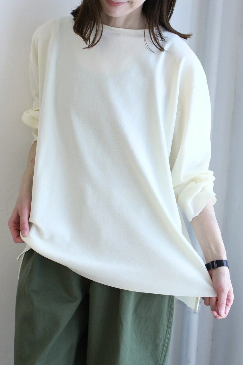 【レリル/lelill】のハイテクボートネックニット(オーバーサイズ) 人気、トレンドファッション・服の通販 founy(ファニー) 　ファッション　Fashion　レディースファッション　Fashion for Women　トップス・カットソー　Cut & Sew Tops　ニット　Knit Tops & Sweaters　カジュアルプルオーバー・ニットトップス　Pullovers & Knit Tops / Casual Pullovers　アンサンブル　Ensemble Set　カッティング　Cutting Detail　デコルテ　Décolleté, Neckline　ベスト　Vest, Waistcoat　ボレロ　Bolero, Short Cardigan　ボーダー　Border, Stripe　定番　Standard, Basic Item　春　Spring　軽量　Lightweight, Ultra Light　other-7|ID: prp329100004511045 ipo3291000000035544116