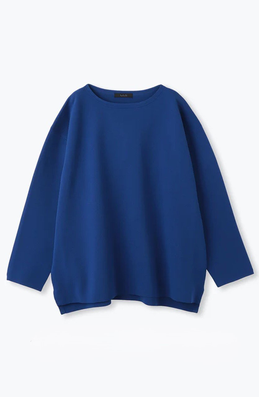 【レリル/lelill】のハイテクボートネックニット(レギュラーサイズ) インテリア・キッズ・メンズ・レディースファッション・服の通販 founy(ファニー) 　ファッション　Fashion　レディースファッション　Fashion for Women　トップス・カットソー　Cut & Sew Tops　ニット　Knit Tops & Sweaters　カジュアルプルオーバー・ニットトップス　Pullovers & Knit Tops / Casual Pullovers　アンサンブル　Ensemble Set　カッティング　Cutting Detail　デコルテ　Décolleté, Neckline　フィット　Fit, Slim Fit　ベスト　Vest, Waistcoat　ボレロ　Bolero, Short Cardigan　ボーダー　Border, Stripe　レギュラー　Regular, Standard Fit　定番　Standard, Basic Item　春　Spring　軽量　Lightweight, Ultra Light　ブルー|ID: prp329100004511046 ipo3291000000032918524