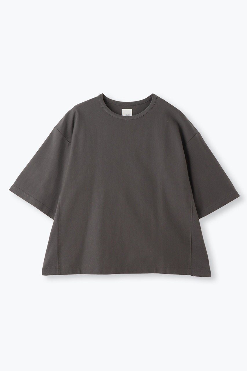 【レリル/lelill】のTHE BASIC WIDE T-SHIRT インテリア・キッズ・メンズ・レディースファッション・服の通販 founy(ファニー) 　ファッション　Fashion　レディースファッション　Fashion for Women　トップス・カットソー　Cut & Sew Tops　シャツ・ブラウス・オフィスカジュアル　Elegant Blouses & Button-Ups　ロングTシャツ・Tシャツ　Longline T-Shirts & Tees　カットソー・ベーシックTシャツ　Cut-and-Sewn Tops / Stretch Tees & Basics　インナー　Innerwear　ショート　Short, Short Length　スリーブ　Sleeve, Long Sleeve / Short Sleeve　フェミニン　Feminine, Girly　ベーシック　Basic, Essential　エレガント 上品　Elegant　グレー|ID: prp329100004511047 ipo3291000000032790384