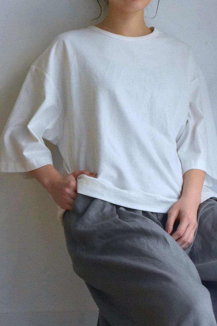 【レリル/lelill】のTHE BASIC WIDE T-SHIRT 人気、トレンドファッション・服の通販 founy(ファニー) ファッション Fashion レディースファッション Fashion for Women トップス・カットソー Cut & Sew Tops シャツ・ブラウス・オフィスカジュアル Elegant Blouses & Button-Ups ロングTシャツ・Tシャツ Longline T-Shirts & Tees カットソー・ベーシックTシャツ Cut-and-Sewn Tops / Stretch Tees & Basics インナー Innerwear ショート Short, Short Length スリーブ Sleeve, Long Sleeve / Short Sleeve フェミニン Feminine, Girly ベーシック Basic, Essential エレガント 上品 Elegant other-8|ID: prp329100004511047 ipo3291000000036057225