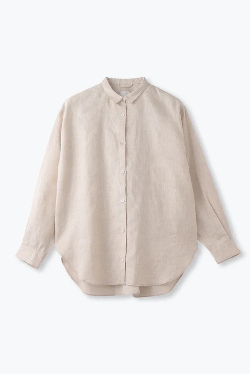 【レリル/lelill】のTHE BASIC LINEN SHIRTS インテリア・キッズ・メンズ・レディースファッション・服の通販 founy(ファニー) 　ファッション　Fashion　レディースファッション　Fashion for Women　トップス・カットソー　Cut & Sew Tops　シャツ・ブラウス・オフィスカジュアル　Elegant Blouses & Button-Ups　カシュクール　Wrap Design　スリーブ　Sleeve, Long Sleeve / Short Sleeve　タフタ　Taffeta, Structured Fabric　定番　Standard, Basic Item　フレンチ　French, French Style　リネン　Linen, Linen Fabric　ロング　Long, Long-Length　エレガント 上品　Elegant　ベージュ|ID: prp329100004511049 ipo3291000000035339503