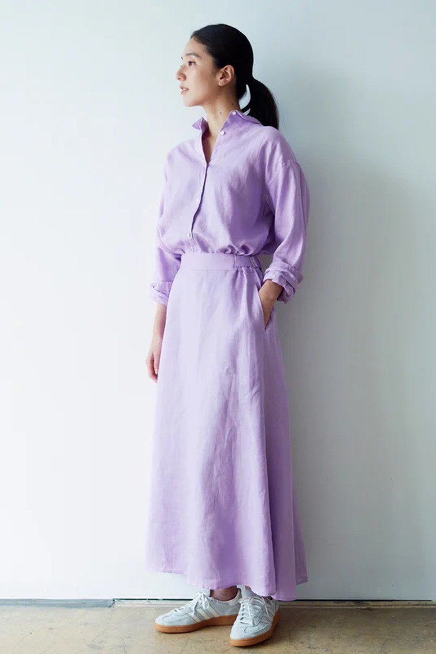 【レリル/lelill】のTHE BASIC LINEN SHIRTS 人気、トレンドファッション・服の通販 founy(ファニー) 　ファッション　Fashion　レディースファッション　Fashion for Women　トップス・カットソー　Cut & Sew Tops　シャツ・ブラウス・オフィスカジュアル　Elegant Blouses & Button-Ups　カシュクール　Wrap Design　スリーブ　Sleeve, Long Sleeve / Short Sleeve　タフタ　Taffeta, Structured Fabric　定番　Standard, Basic Item　フレンチ　French, French Style　リネン　Linen, Linen Fabric　ロング　Long, Long-Length　エレガント 上品　Elegant　other-6|ID: prp329100004511049 ipo3291000000035339517