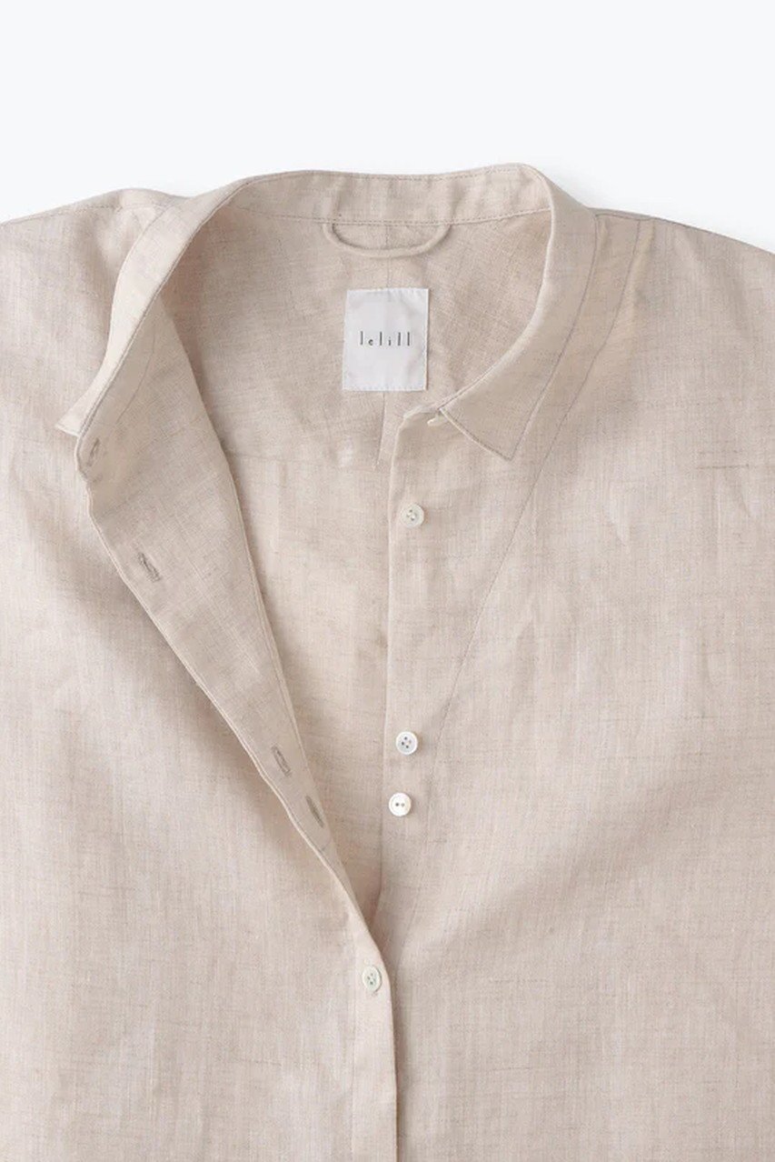【レリル/lelill】のTHE BASIC LINEN SHIRTS 人気、トレンドファッション・服の通販 founy(ファニー) 　ファッション　Fashion　レディースファッション　Fashion for Women　トップス・カットソー　Cut & Sew Tops　シャツ・ブラウス・オフィスカジュアル　Elegant Blouses & Button-Ups　カシュクール　Wrap Design　スリーブ　Sleeve, Long Sleeve / Short Sleeve　タフタ　Taffeta, Structured Fabric　定番　Standard, Basic Item　フレンチ　French, French Style　リネン　Linen, Linen Fabric　ロング　Long, Long-Length　エレガント 上品　Elegant　other-3|ID: prp329100004511049 ipo3291000000036393057