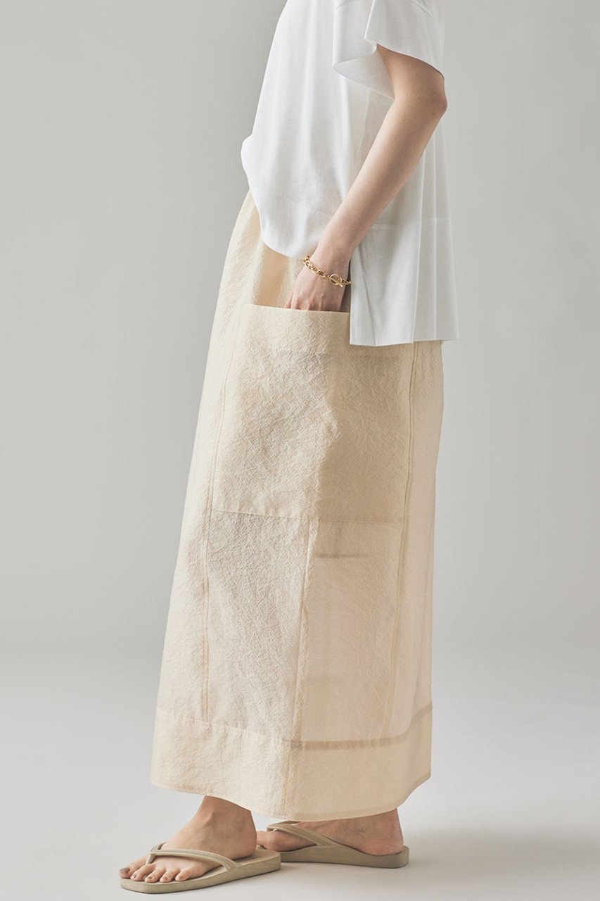 【カレンソロジー/Curensology】のオーガンジードロストスカート 人気、トレンドファッション・服の通販 founy(ファニー) 　ファッション　Fashion　レディースファッション　Fashion for Women　スカート　Skirts　ロングスカート　Long Skirts / Maxi & Midi Skirts　おすすめ　Recommended / Our Picks　オーガンジー　Organza Fabric　コンビ　Combo, Combination Style　サテン　Satin, Glossy Fabric　シアー　Sheer, See-Through　ペチコート　Petticoat, Underskirt　ポケット　Pocket, Pocket Detail　ロング　Long, Long-Length　日本製　Made In Japan　other-3|ID: prp329100004512177 ipo3291000000032811651