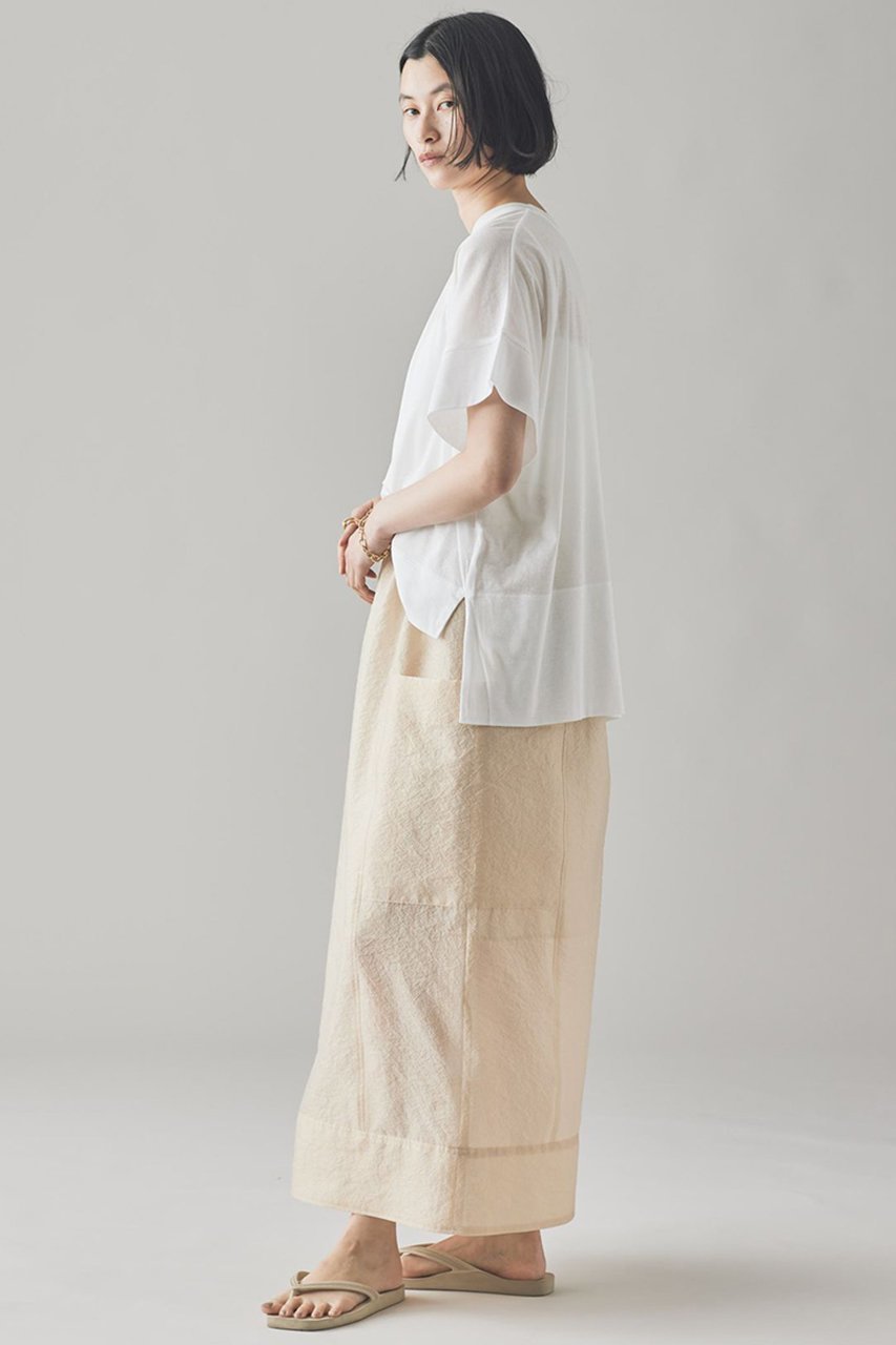 【カレンソロジー/Curensology】のオーガンジードロストスカート 人気、トレンドファッション・服の通販 founy(ファニー) 　ファッション　Fashion　レディースファッション　Fashion for Women　スカート　Skirts　ロングスカート　Long Skirts / Maxi & Midi Skirts　おすすめ　Recommended / Our Picks　オーガンジー　Organza Fabric　コンビ　Combo, Combination Style　サテン　Satin, Glossy Fabric　シアー　Sheer, See-Through　ペチコート　Petticoat, Underskirt　ポケット　Pocket, Pocket Detail　ロング　Long, Long-Length　日本製　Made In Japan　other-6|ID: prp329100004512177 ipo3291000000032811654