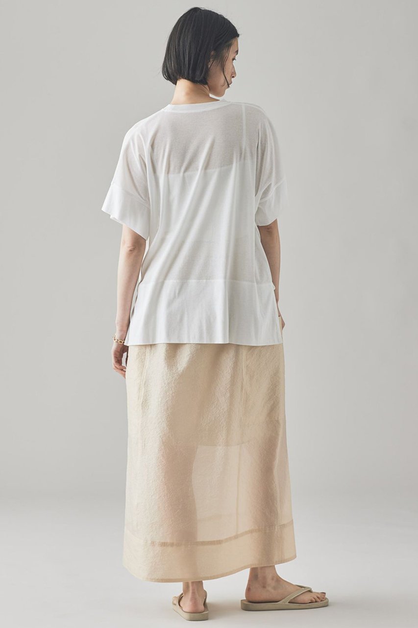 【カレンソロジー/Curensology】のオーガンジードロストスカート 人気、トレンドファッション・服の通販 founy(ファニー) 　ファッション　Fashion　レディースファッション　Fashion for Women　スカート　Skirts　ロングスカート　Long Skirts / Maxi & Midi Skirts　おすすめ　Recommended / Our Picks　オーガンジー　Organza Fabric　コンビ　Combo, Combination Style　サテン　Satin, Glossy Fabric　シアー　Sheer, See-Through　ペチコート　Petticoat, Underskirt　ポケット　Pocket, Pocket Detail　ロング　Long, Long-Length　再入荷　Restock / Back in Stock　日本製　Made In Japan　other-7|ID: prp329100004512177 ipo3291000000035498683