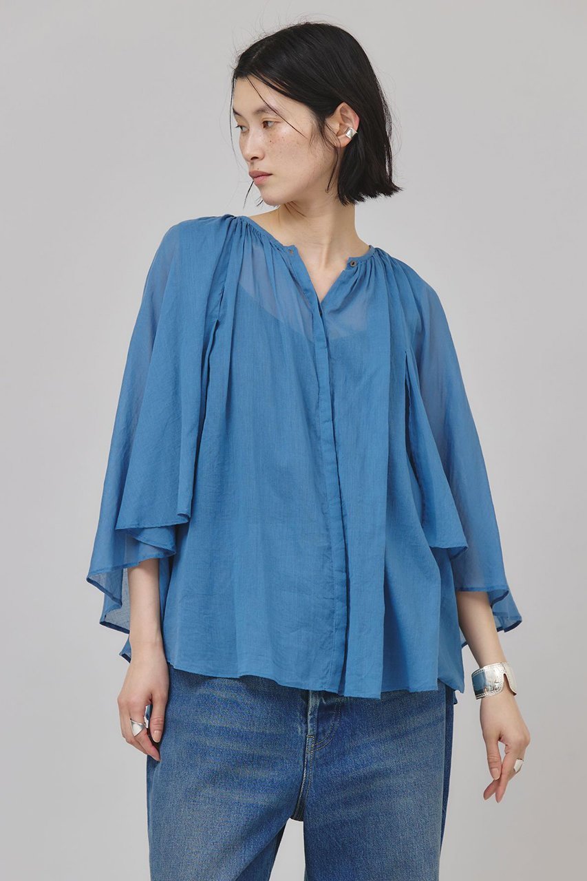 【カレンソロジー/Curensology】のカディライクケープブラウス 人気、トレンドファッション・服の通販 founy(ファニー) 　ファッション　Fashion　レディースファッション　Ladies' Fashion Online　トップス・カットソー　Tops/Tshirt　シャツ/ブラウス　Shirts/Blouses　インド　India　スリーブ　Sleeve　バランス　Balance　ロング　Long　夏　Summer　other-2|ID: prp329100004512183 ipo3291000000032439268