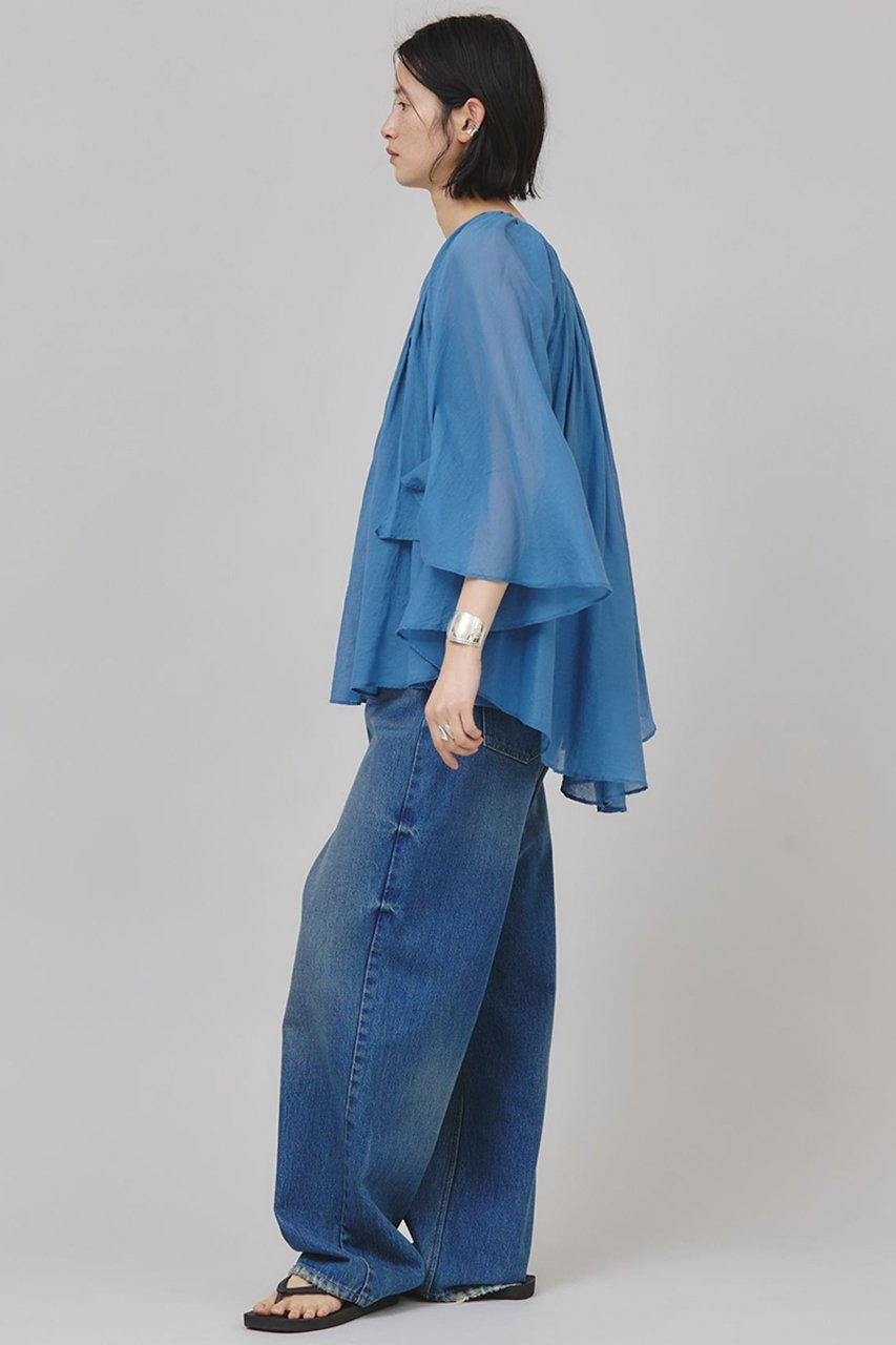 【カレンソロジー/Curensology】のカディライクケープブラウス 人気、トレンドファッション・服の通販 founy(ファニー) 　ファッション　Fashion　レディースファッション　Ladies' Fashion Online　トップス・カットソー　Tops/Tshirt　シャツ/ブラウス　Shirts/Blouses　インド　India　スリーブ　Sleeve　バランス　Balance　ロング　Long　夏　Summer　other-6|ID: prp329100004512183 ipo3291000000032439272