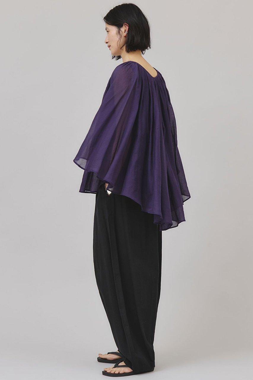 【カレンソロジー/Curensology】のカディライクケープブラウス 人気、トレンドファッション・服の通販 founy(ファニー) 　ファッション　Fashion　レディースファッション　Fashion for Women　トップス・カットソー　Cut & Sew Tops　シャツ・ブラウス・オフィスカジュアル　Elegant Blouses & Button-Ups　インド　Indian Textile　スリーブ　Sleeve, Long Sleeve / Short Sleeve　バランス　Balance, Style Balance　ロング　Long, Long-Length　夏　Summer　other-6|ID: prp329100004512183 ipo3291000000035860759