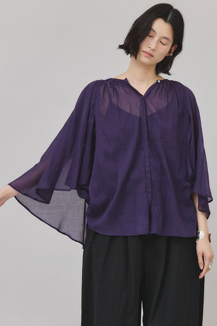 【カレンソロジー/Curensology】のカディライクケープブラウス インテリア・キッズ・メンズ・レディースファッション・服の通販 founy(ファニー) https://founy.com/ ファッション Fashion レディースファッション Fashion for Women トップス・カットソー Cut & Sew Tops シャツ・ブラウス・オフィスカジュアル Elegant Blouses & Button-Ups インド Indian Textile スリーブ Sleeve, Long Sleeve / Short Sleeve バランス Balance, Style Balance ロング Long, Long-Length 夏 Summer |ID: prp329100004512183 ipo3291000000036393028