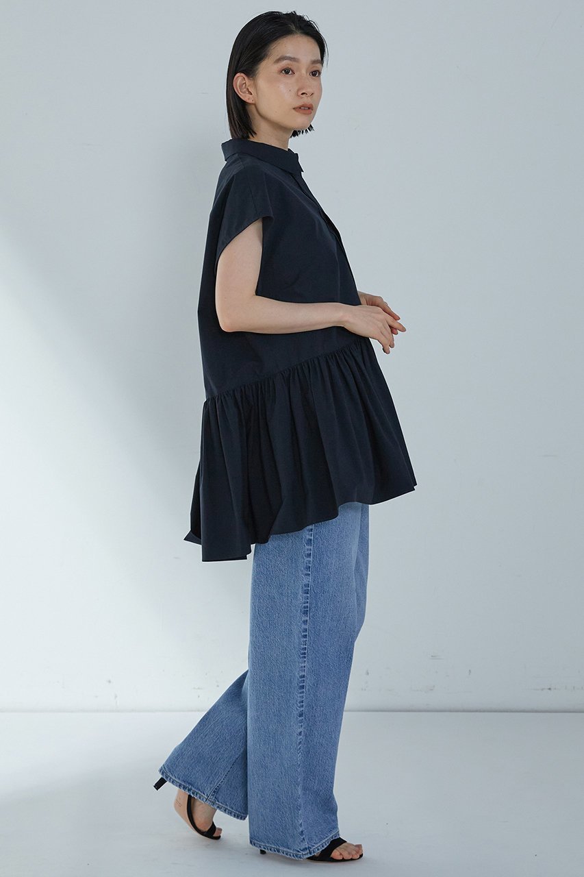 【プルミエ アロンディスモン/1er Arrondissement】のタイプライターティアードブラウス 人気、トレンドファッション・服の通販 founy(ファニー) 　ファッション　Fashion　レディースファッション　Fashion for Women　トップス・カットソー　Cut & Sew Tops　シャツ・ブラウス・オフィスカジュアル　Elegant Blouses & Button-Ups　なめらか　Smooth, Silky Texture　ショート　Short, Short Length　スリーブ　Sleeve, Long Sleeve / Short Sleeve　タイプライター　Typewriter Fabric, Crisp Cotton　タンブラー　Tumbler, Travel Mug　フリル　Frill, Ruffle　フレンチ　French, French Style　other-4|ID: prp329100004512184 ipo3291000000032806684
