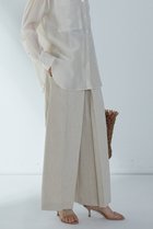 【プルミエ アロンディスモン/1er Arrondissement】のリネンコットンストレッチパンツ ナチュラル|ID: prp329100004512186 ipo3291000000031873636