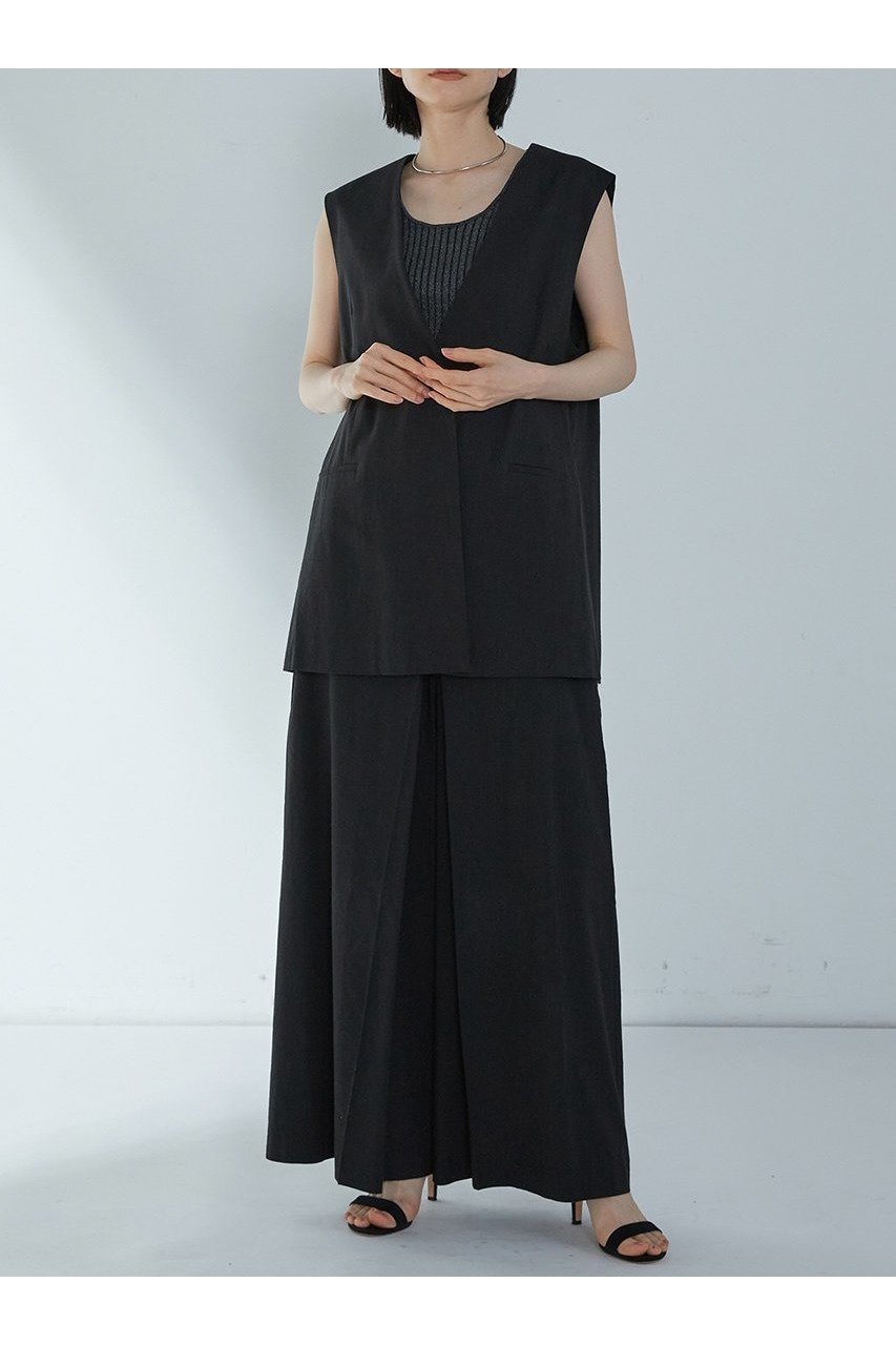 【プルミエ アロンディスモン/1er Arrondissement】のリネンコットンストレッチパンツ 人気、トレンドファッション・服の通販 founy(ファニー) 　ファッション　Fashion　レディースファッション　WOMEN　パンツ　Pants　ストレッチ　Stretch　フロント　Front　ボックス　Box　マニッシュ　Mannish　ヨーク　Yoke　リネン　Linen　エレガント 上品　Elegant　NEW・新作・新着・新入荷　New Arrivals　other-3|ID: prp329100004512186 ipo3291000000031873639