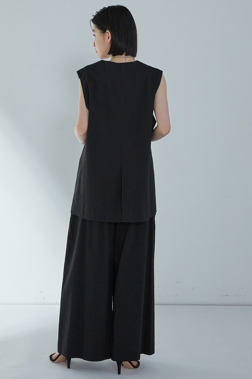 【プルミエ アロンディスモン/1er Arrondissement】のリネンコットンストレッチパンツ 人気、トレンドファッション・服の通販 founy(ファニー) 　ファッション　Fashion　レディースファッション　WOMEN　パンツ　Pants　ストレッチ　Stretch　フロント　Front　ボックス　Box　マニッシュ　Mannish　ヨーク　Yoke　リネン　Linen　エレガント 上品　Elegant　NEW・新作・新着・新入荷　New Arrivals　other-5|ID: prp329100004512186 ipo3291000000031873641