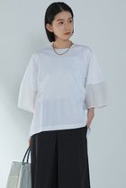 【プルミエ アロンディスモン/1er Arrondissement】のシアーコンビカットソー オフホワイト|ID:prp329100004512188