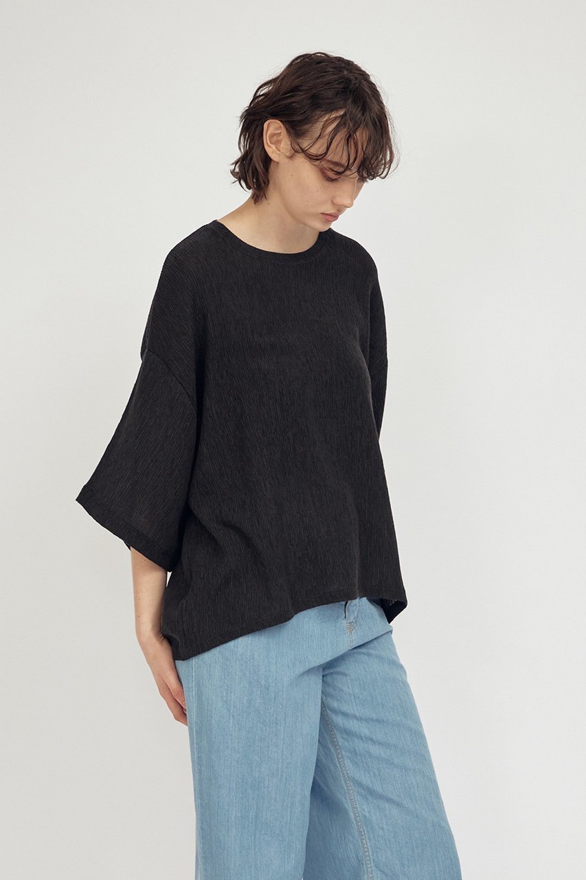 【フローレント/FLORENT】のブルーゼ クルーネック ハーフスリーブ トップス 人気、トレンドファッション・服の通販 founy(ファニー) 　ファッション　Fashion　レディースファッション　WOMEN　トップス・カットソー　Tops/Tshirt　シャツ/ブラウス　Shirts/Blouses　ロング / Tシャツ　T-Shirts　カットソー　Cut and Sewn　インナー　Inner　ショート　Short　スリーブ　Sleeve　ドレープ　Drape　ハーフ　Half　夏　Summer　定番　Standard　NEW・新作・新着・新入荷　New Arrivals　春　Spring　S/S・春夏　Ss・Spring/Summer　other-8|ID: prp329100004512194 ipo3291000000031873714
