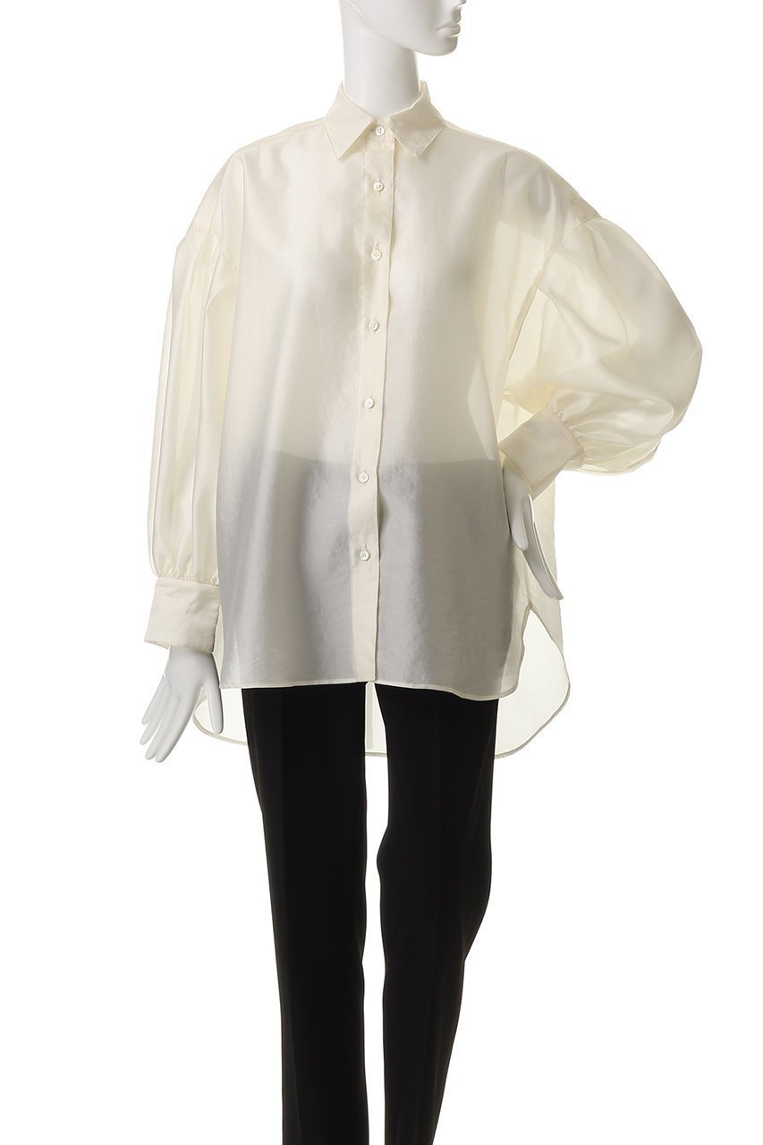 【フローレント/FLORENT】のシルクライク シアーシャツ 人気、トレンドファッション・服の通販 founy(ファニー) 　ファッション　Fashion　レディースファッション　Fashion for Women　トップス・カットソー　Cut & Sew Tops　シャツ・ブラウス・オフィスカジュアル　Elegant Blouses & Button-Ups　なめらか　Smooth, Silky Texture　オーガンジー　Organza Fabric　スリーブ　Sleeve, Long Sleeve / Short Sleeve　ロング　Long, Long-Length　夏　Summer　定番　Standard, Basic Item　春　Spring　S/S・春夏　SS, Spring/Summer, Warm Season　other-2|ID: prp329100004512195 ipo3291000000034955296