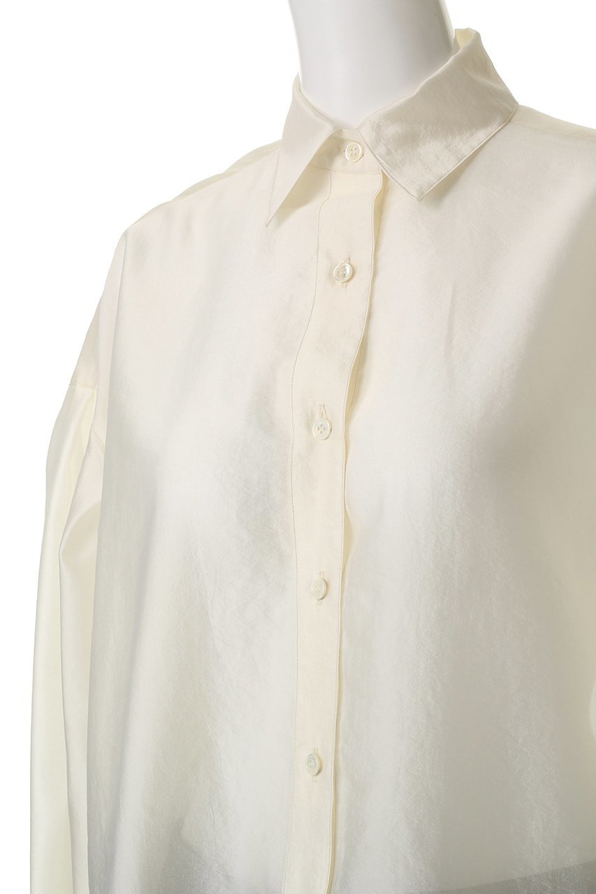 【フローレント/FLORENT】のシルクライク シアーシャツ 人気、トレンドファッション・服の通販 founy(ファニー) 　ファッション　Fashion　レディースファッション　Fashion for Women　トップス・カットソー　Cut & Sew Tops　シャツ・ブラウス・オフィスカジュアル　Elegant Blouses & Button-Ups　なめらか　Smooth, Silky Texture　オーガンジー　Organza Fabric　スリーブ　Sleeve, Long Sleeve / Short Sleeve　ロング　Long, Long-Length　夏　Summer　定番　Standard, Basic Item　春　Spring　S/S・春夏　SS, Spring/Summer, Warm Season　other-5|ID: prp329100004512195 ipo3291000000034955299