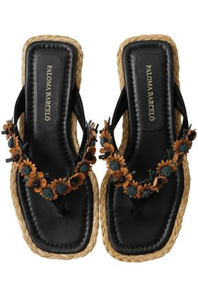 【パロマバルセロ/PALOMA BARCELO】 AMAPOLA フラワートングサンダル人気、トレンドファッション・服の通販 founy(ファニー) ファッション Fashion レディースファッション WOMEN サンダル Sandals フラワー Flower モチーフ Motif ラフィア Raffia リアル Real リゾート Resort 夏 Summer NEW・新作・新着・新入荷 New Arrivals |ID:prp329100004512196