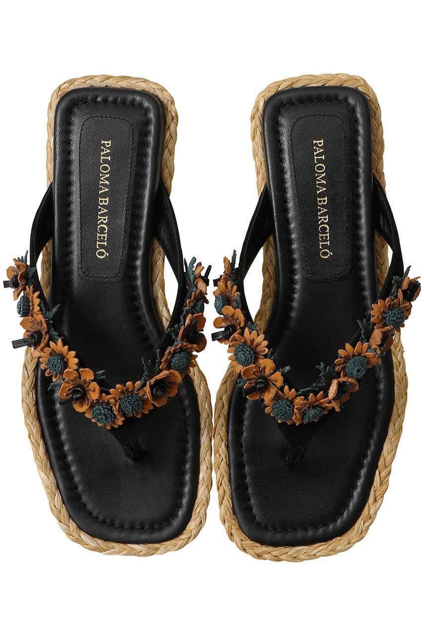 【パロマバルセロ/PALOMA BARCELO】のAMAPOLA フラワートングサンダル 人気、トレンドファッション・服の通販 founy(ファニー) 　ファッション　Fashion　レディースファッション　Fashion for Women　サンダル　Sandals, Summer Shoes　フラワー　Flower, Floral　モチーフ　Motif, Design Theme　ラフィア　Raffia, Natural Straw　リアル　Real, Realistic　リゾート　Resort, Vacation Style　夏　Summer　 other-1|ID: prp329100004512196 ipo3291000000034953256