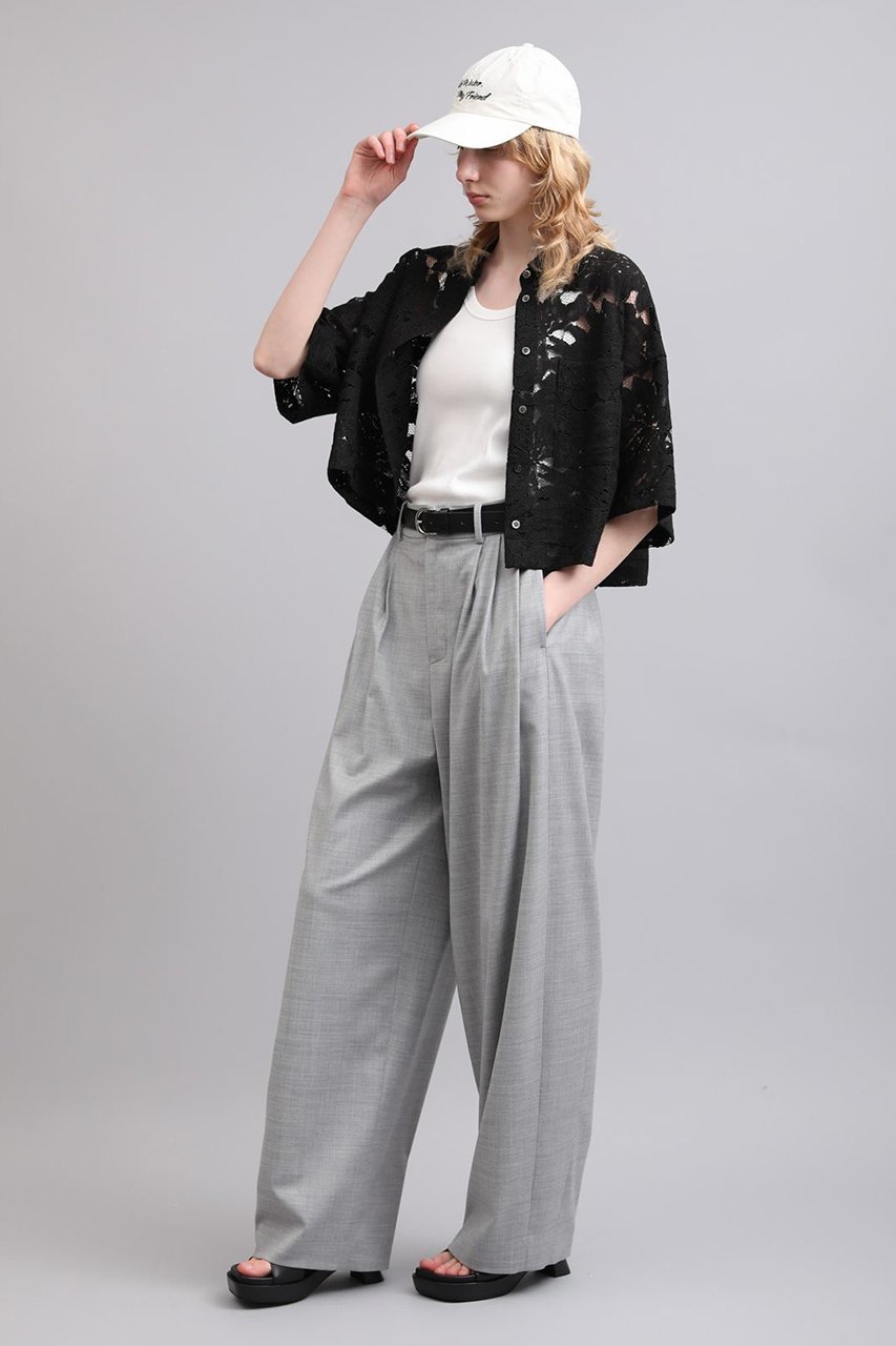 【サクラ/SACRA】のリーフラッセルレースシャツ 人気、トレンドファッション・服の通販 founy(ファニー) 　ファッション　Fashion　レディースファッション　Fashion for Women　トップス・カットソー　Cut & Sew Tops　シャツ・ブラウス・オフィスカジュアル　Elegant Blouses & Button-Ups　2026年　2026　クロップド　Cropped, Short Length　ショート　Short, Short Length　スリーブ　Sleeve, Long Sleeve / Short Sleeve　バランス　Balance, Style Balance　ラッセル　Raschel, Raschel Lace　リーフ　Leaf, Botanical Leaf　レース　Lace, Lace Fabric　夏　Summer　春　Spring　S/S・春夏　SS, Spring/Summer, Warm Season　other-6|ID: prp329100004512202 ipo3291000000036212402