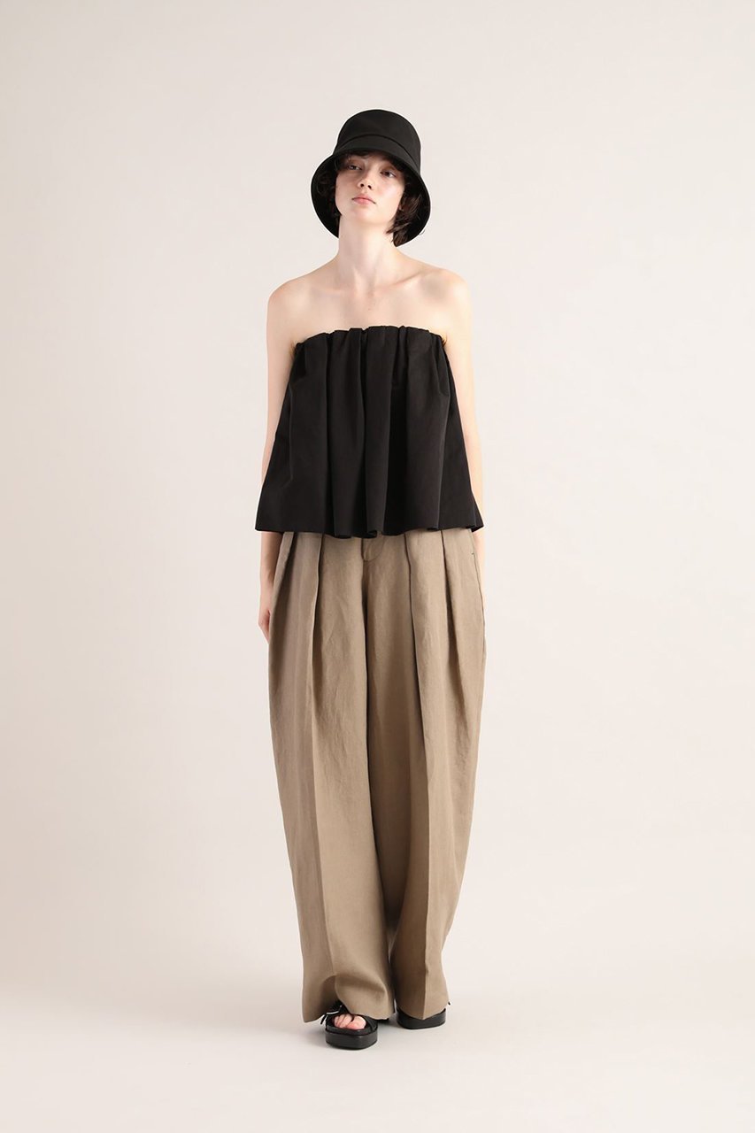 【サクラ/SACRA】のリネンコットンツイルギャザーブラウス 人気、トレンドファッション・服の通販 founy(ファニー) 　ファッション　Fashion　レディースファッション　Fashion for Women　トップス・カットソー　Cut & Sew Tops　キャミソール&ノースリーブ　Camisoles & Sleeveless Tops　シャツ・ブラウス・オフィスカジュアル　Elegant Blouses & Button-Ups　おすすめ　Recommended / Our Picks　カットソー　Cut and Sewn Top　ギャザー　Gathered, Ruffled　スリーブ　Sleeve, Long Sleeve / Short Sleeve　ツイル　Twist, Twisted Detail　ノースリーブ　Sleeveless, No-Sleeve　フェミニン　Feminine, Girly　リネン　Linen, Linen Fabric　夏　Summer　春　Spring　S/S・春夏　SS, Spring/Summer, Warm Season　other-6|ID: prp329100004512204 ipo3291000000032906232