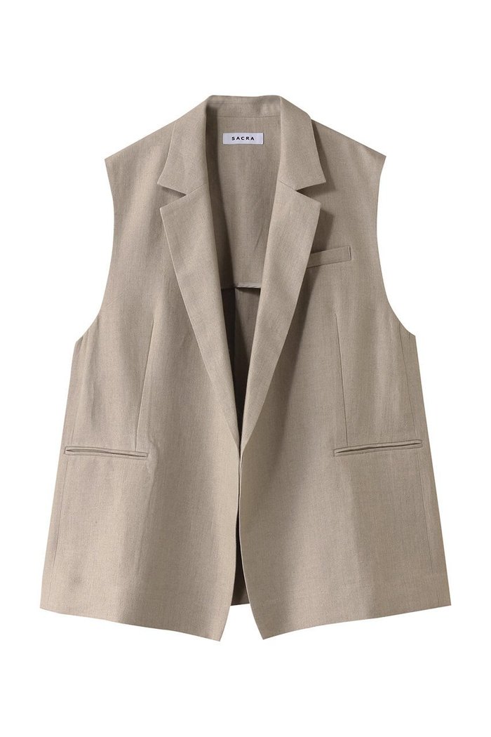 【サクラ/SACRA】のリネンツイルジレ インテリア・キッズ・メンズ・レディースファッション・服の通販 founy(ファニー) https://founy.com/ ファッション Fashion レディースファッション WOMEN アウター Coat Outerwear ジャケット Jackets ジャケット Jacket ベスト Vest マニッシュ Mannish リネン Linen 夏 Summer NEW・新作・新着・新入荷 New Arrivals 春 Spring S/S・春夏 Ss・Spring/Summer |ID: prp329100004512208 ipo3291000000031873813