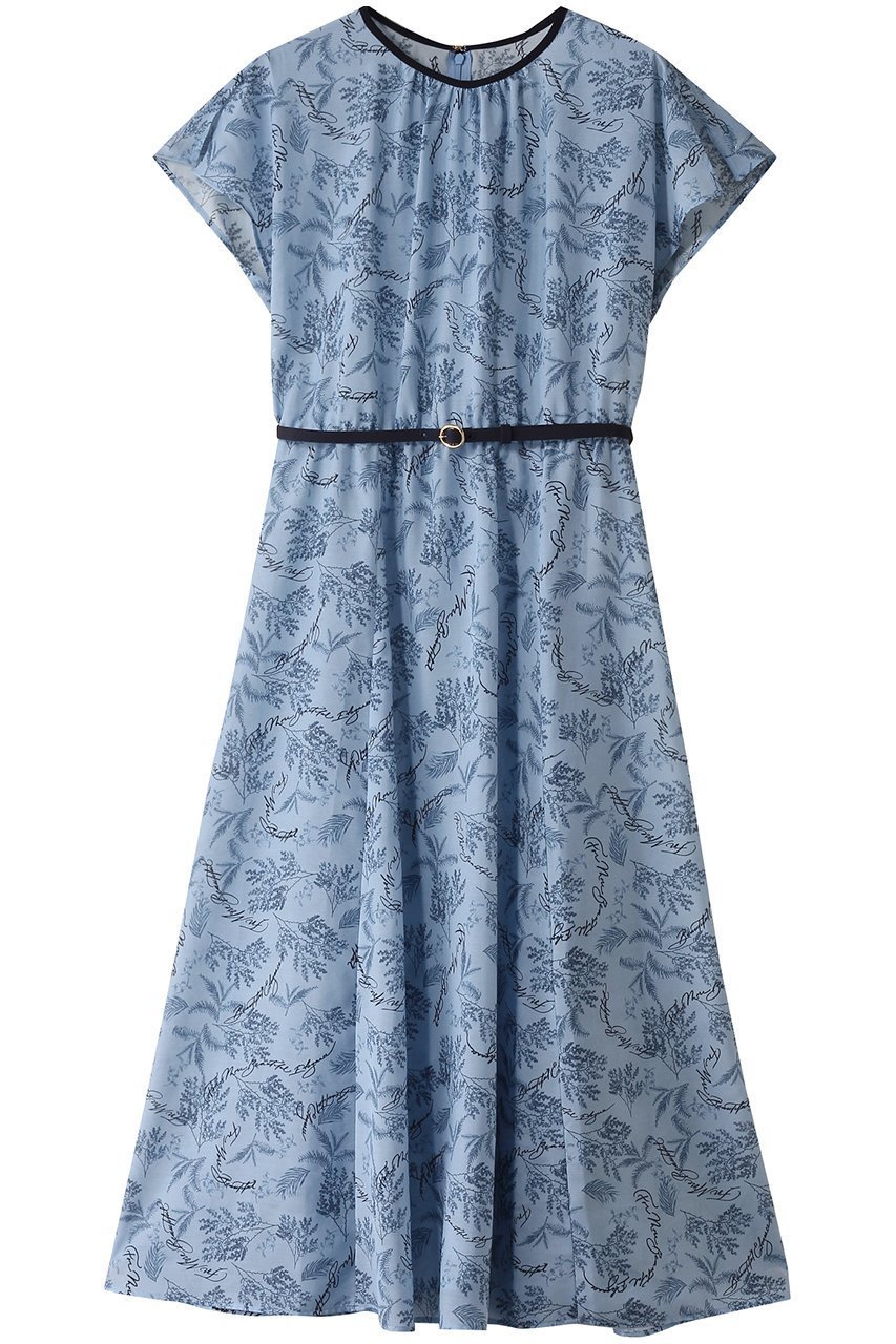 【アナイ/ANAYI】のリーフカリグラフィーPTベルトツキワンピース インテリア・キッズ・メンズ・レディースファッション・服の通販 founy(ファニー) 　ファッション　Fashion　レディースファッション　Fashion for Women　ワンピース　Dresses　チュニック　Tunic Tops & Dresses　ベルト&ウエストマーク　Belts & Waist Accessories　チュニック　Tunic, Long Top　パイピング　Piping, Trim Design　フラワー　Flower, Floral　プリント　Print, Printed Pattern　ミックス　Mix, Mixed Style　モチーフ　Motif, Design Theme　リーフ　Leaf, Botanical Leaf　ロング　Long, Long-Length　ブルー|ID: prp329100004512212 ipo3291000000035532622